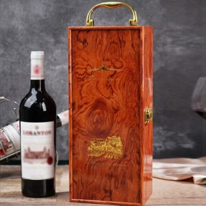Gold Painting Wood Wine Box