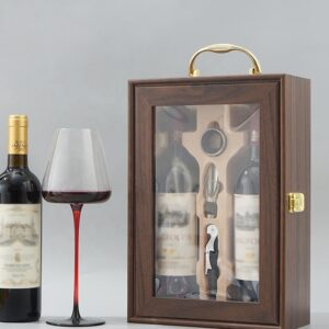 Exquisite Wood Wine Box with Acrylic Window