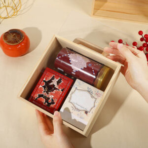 Wooden packaging box