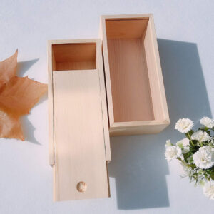 Sliding Lid Wooden Box 1