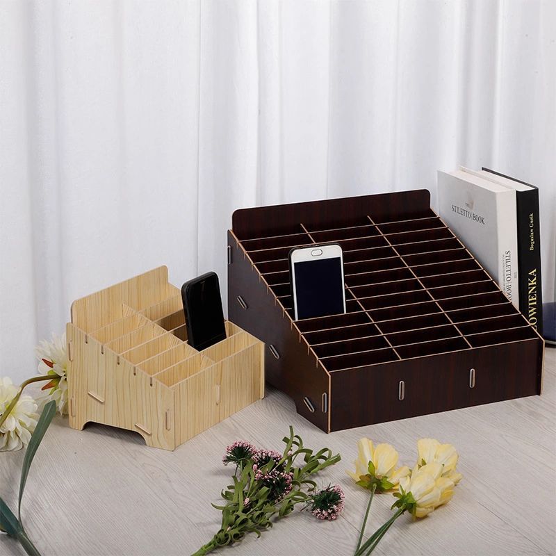 Wood Phone Organizer Box 5