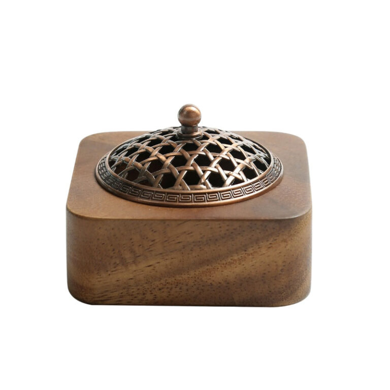 Wood Empty Incense Stick Burner Storage Boxes,square shape of wood incense box,Bamboo Incense Burner box (1)