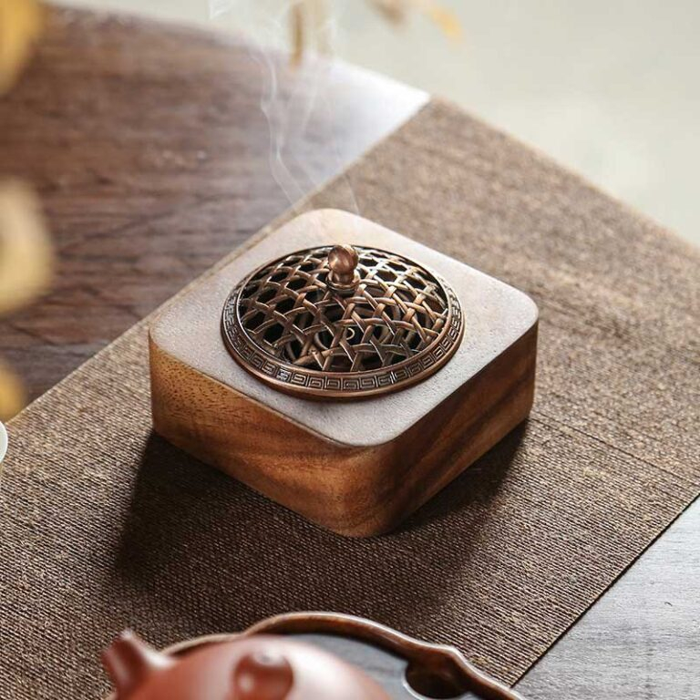 Wood Empty Incense Stick Burner Storage Boxes,square shape of wood incense box,Bamboo Incense Burner box (3)