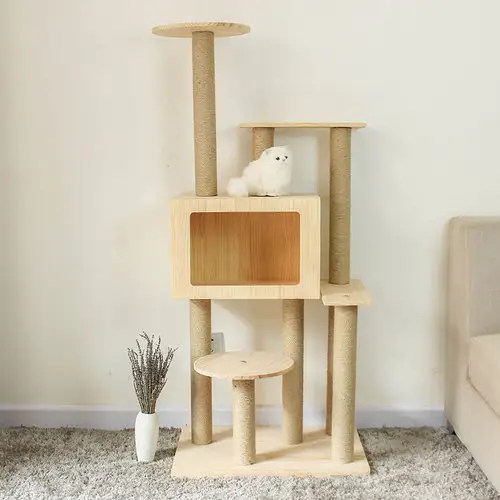 Solid Wood Cat Tree