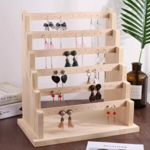 wooden necklace stand