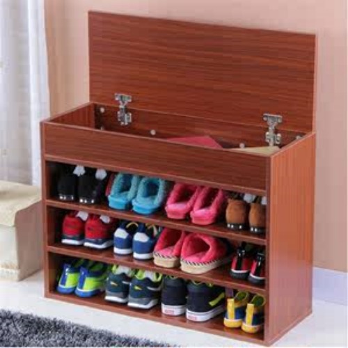 wooden street shoe rack