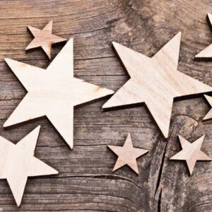 large wooden star