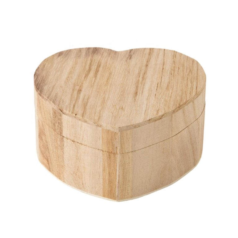 Heart Shape Wooden Jewelry Box (1)