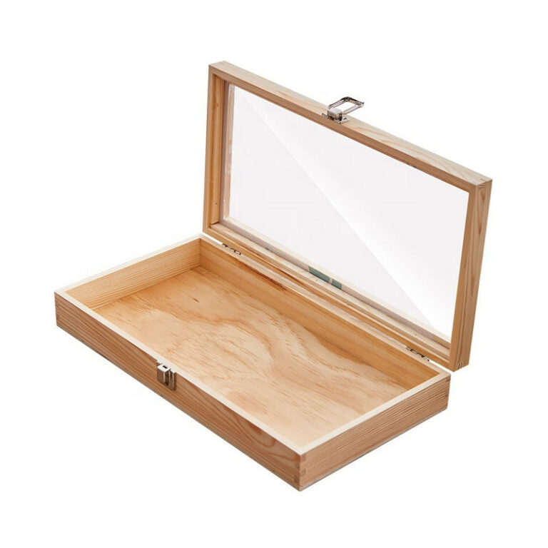 Wooden Display Box With Glass Lid (4)