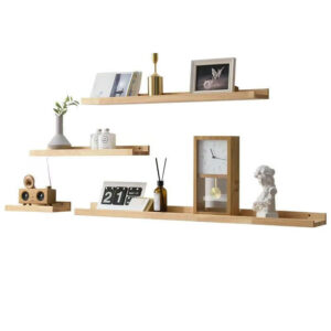 Solid wood lighting shelving 6