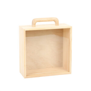 Product Description: Artisan Wooden Packaging Box – Sustainable Pine Gift & Retail Crate with Slide-Off Lid, Reusable Storage Finish