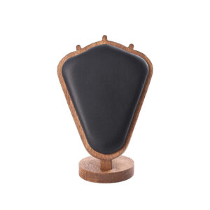 Walnut Necklace Display Bust Mannequin Jewelry Stand Pendant Holder Counter Showcase