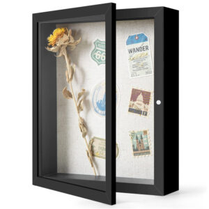 Product Description: Deep Shadow Box Display Case Hollow Photo Frame for DIY Crafts & Dried Flower Preservation