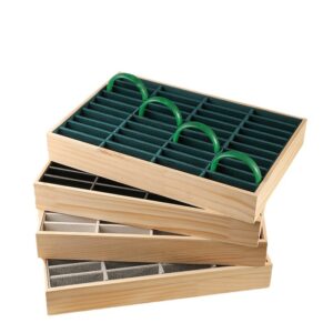 Luxury Wooden Jewelry Display Tray with Velvet Insert for Bracelets, Bangles & Gold Silver Jewelry
