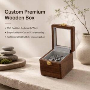 Solid Wood Watch Organizer Custom Premium View