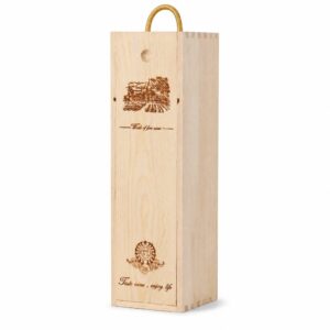 Wholesale Artisanal Paulownia Wood Wine Box - Single Bottle Carrier